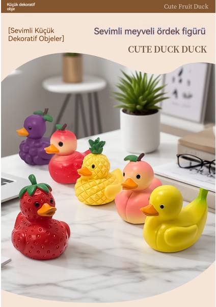 Sevimli Tarz Ofis Meyve Ördeği El Sanatları, Kauçuk Malzemeli Düşmelere Dayanıklı Gençlik Stili Masa Süsü (Yurt Dışından) fiyatları
