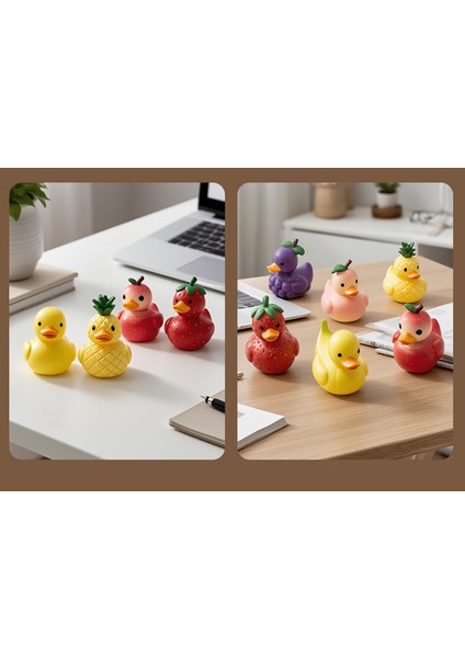 Sevimli Tarz Ofis Meyve Ördeği El Sanatları, Kauçuk Malzemeli Düşmelere Dayanıklı Gençlik Stili Masa Süsü (Yurt Dışından) modelleri