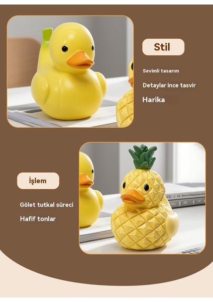 Sevimli Tarz Ofis Meyve Ördeği El Sanatları, Kauçuk Malzemeli Düşmelere Dayanıklı Gençlik Stili Masa Süsü (Yurt Dışından) fırsatları