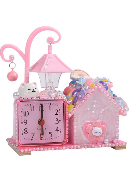 Masaüstü Mini Gece Lambası Saat Kumbara, Çalar Saat Gece Lambası, Boyama ve Dıy Yapımı (Yurt Dışından)