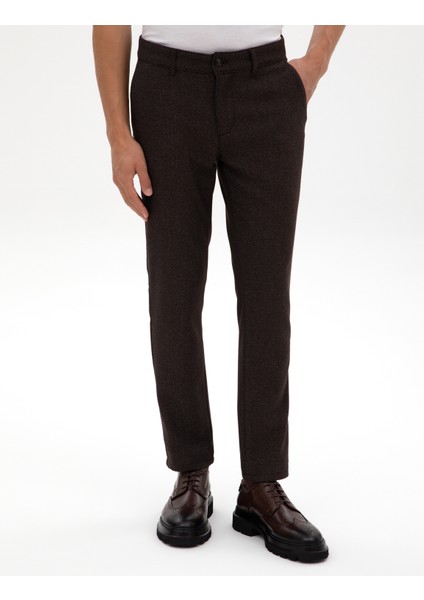 Erkek Kahverengi Slim Fit Kanvas Pantolon 50317275-VR029 fiyatları