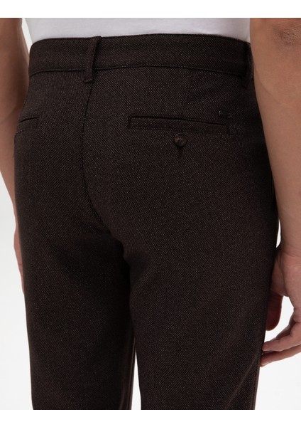 Erkek Kahverengi Slim Fit Kanvas Pantolon 50317275-VR029