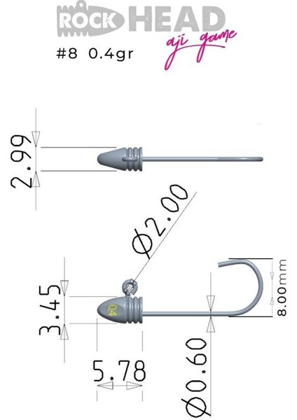 Rock-Head 8no Aji Game Jighead fiyatları