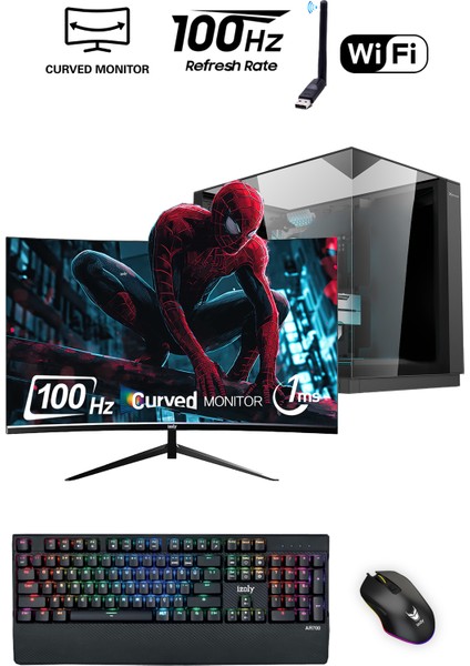 Scroll x I5-10400F 32GB 256GB M.2 Nvme Rtx 3060 12GB 24" Oyuncu Masaüstü Bilgisayarı
