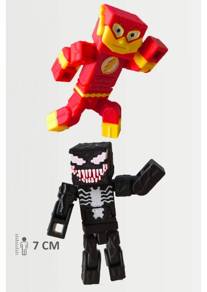 Minecraft The Flash ve Venom Hareketli Eklemli Figür