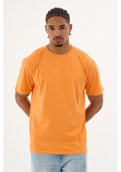 Erkek %100 Organik Pamuklu Yumuşak Dokulu Comfort Fit Bisiklet Yakalı T-Shirt E222 indirimleri