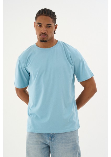 Erkek %100 Organik Pamuklu Yumuşak Dokulu Comfort Fit Bisiklet Yakalı T-Shirt E222 indirimleri