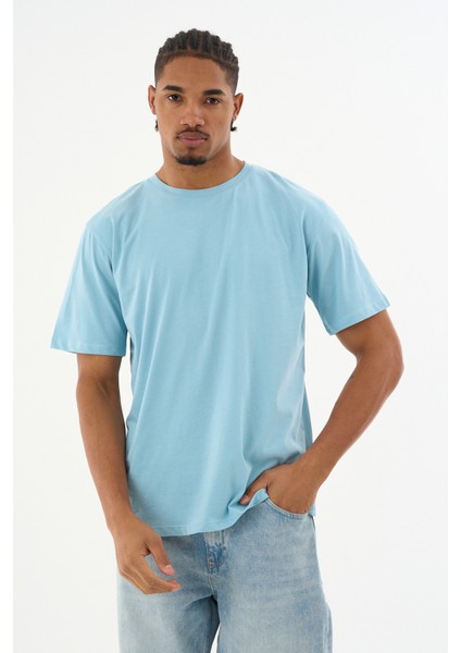 Erkek %100 Organik Pamuklu Yumuşak Dokulu Comfort Fit Bisiklet Yakalı T-Shirt E222