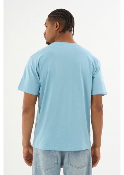 Erkek %100 Organik Pamuklu Yumuşak Dokulu Comfort Fit Bisiklet Yakalı T-Shirt E222