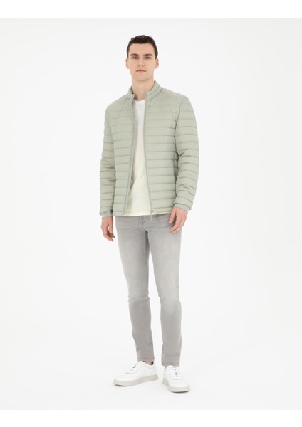 Erkek Yeşil Şişme Mont 50285384-VR016 fırsatları