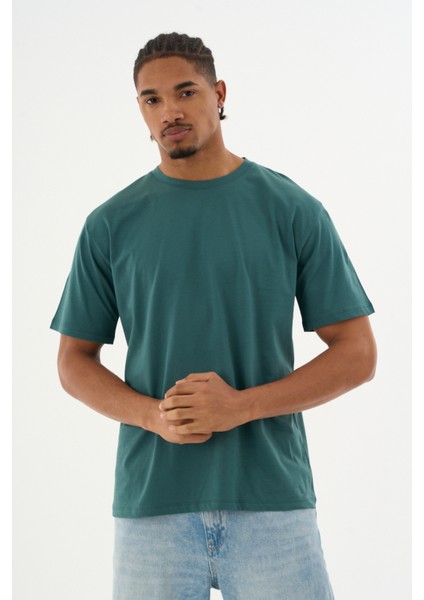 Erkek %100 Organik Pamuklu Yumuşak Dokulu Comfort Fit Bisiklet Yakalı T-Shirt E222 fırsatları