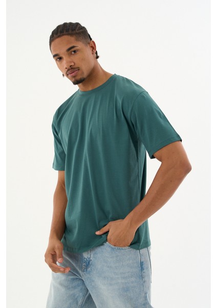 Erkek %100 Organik Pamuklu Yumuşak Dokulu Comfort Fit Bisiklet Yakalı T-Shirt E222
