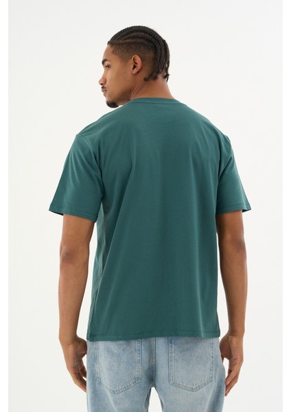 Erkek %100 Organik Pamuklu Yumuşak Dokulu Comfort Fit Bisiklet Yakalı T-Shirt E222