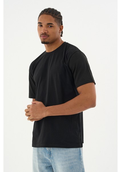 Erkek %100 Organik Pamuklu Yumuşak Dokulu Comfort Fit Bisiklet Yakalı T-Shirt E222