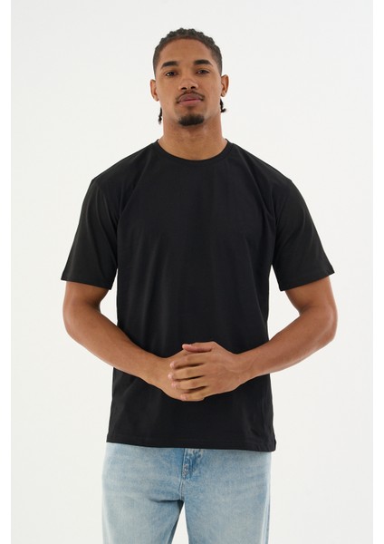 Erkek %100 Organik Pamuklu Yumuşak Dokulu Comfort Fit Bisiklet Yakalı T-Shirt E222 fırsatları