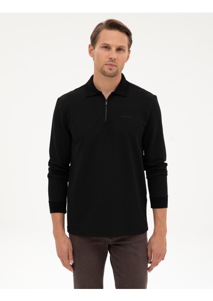 Erkek Siyah Regular Fit Sweatshirt 50307988-VR046