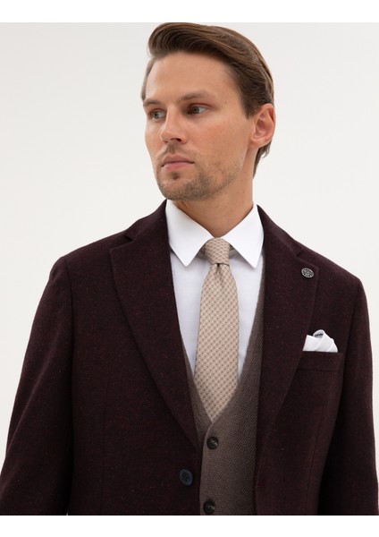 Erkek Bordo Slim Fit Ceket 50311227-VR014 fiyatları