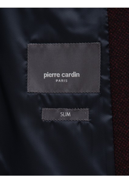 Erkek Bordo Slim Fit Ceket 50311227-VR014
