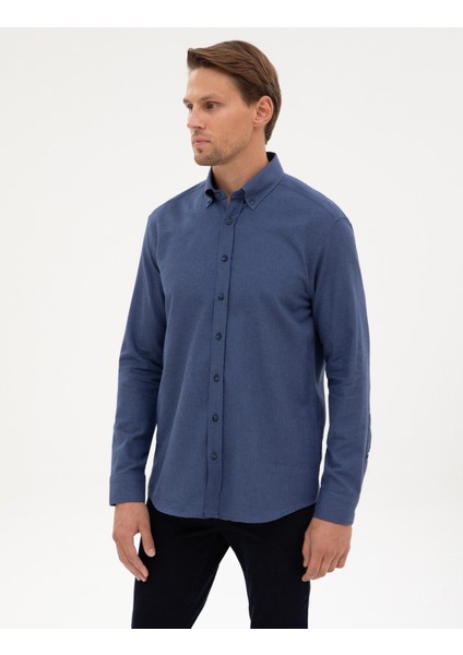 Erkek Indigo Regular Fit Uzun Kollu Gömlek 50311380-VR028 modelleri