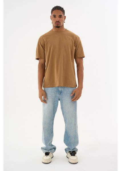 Erkek %100 Organik Pamuklu Yumuşak Dokulu Comfort Fit Bisiklet Yakalı T-Shirt E222 fiyatları