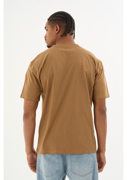 Erkek %100 Organik Pamuklu Yumuşak Dokulu Comfort Fit Bisiklet Yakalı T-Shirt E222