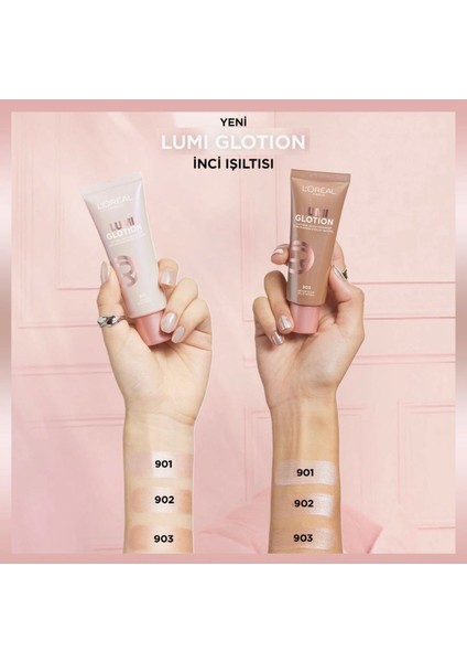 L'oréal Paris Glotion All-In-One Doğal Işıltılı 902 - Light Glow Highlighter, Likit Aydınlatıcı modelleri