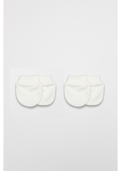 2li Penye Eldiven Basıc 90108 Ekru