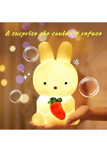 1 Adet Sevimli Çizgi Film Tavşan Işığı, Kız LED Gece Işığı, Yatak Odası Oturma Odası Işığı, Tavşan Dekoratif Lamba, Hediye Işık Tavşanı Hediyelik Renk: Tavşan Aşk (Yurt Dışından)