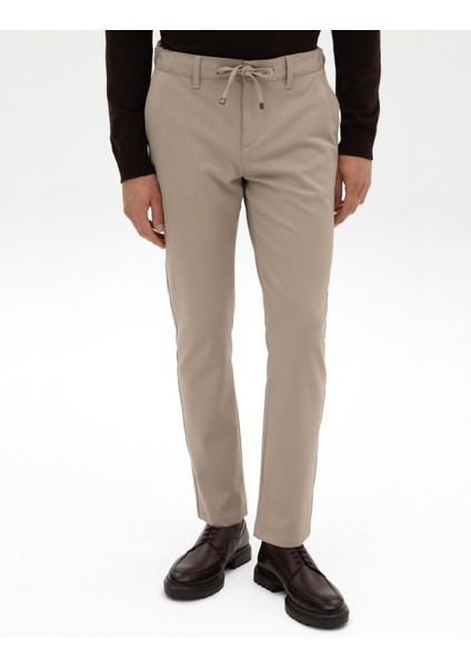 Erkek Bej Slim Fit Kanvas Pantolon 50309931-VR011 fiyatları