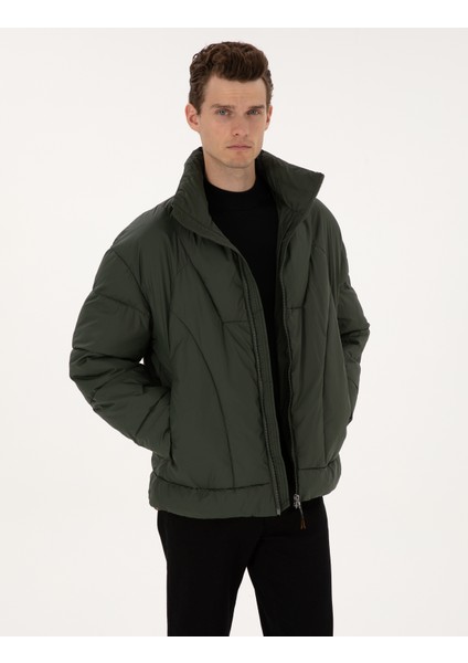 Erkek Koyu Haki Oversize Mont 50310146-VR111