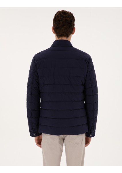 Erkek Lacivert Gömlek Yaka Mont 50313938-VR033 indirimleri