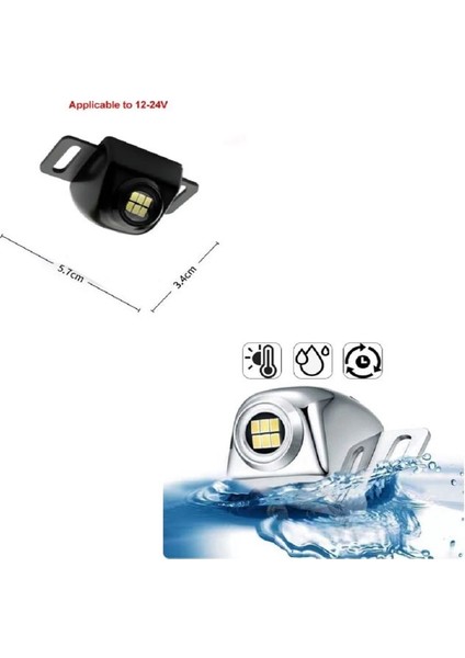 Qualıty 12V&24V Ilave Üniversal Geri Vites Aydınlatması Renk Kaplama 3,5cmx5,7cm fiyatları