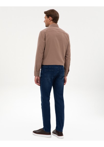 Erkek Lacivert Slim Fit Jean Pantolon 50317280-VR033 fırsatları