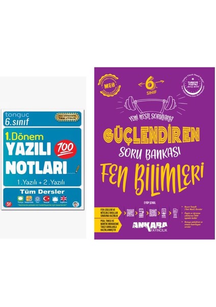 6. Sınıf Yazılı Notları 1. Dönem 1 ve 2. Yazılı ve Ankara Yayıncılık 6. Sınıf Fen Bilimleri Güçlendiren Soru Bankası