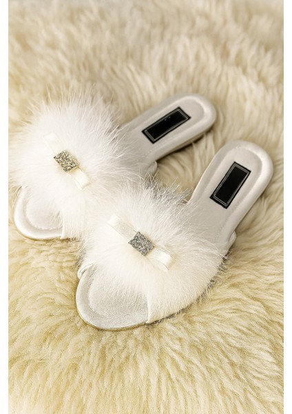 Kadın Giyim Tüy & Taş Detaylı Çeyizlik - Hediyelik Terlik LL.GC171.001 fiyatları