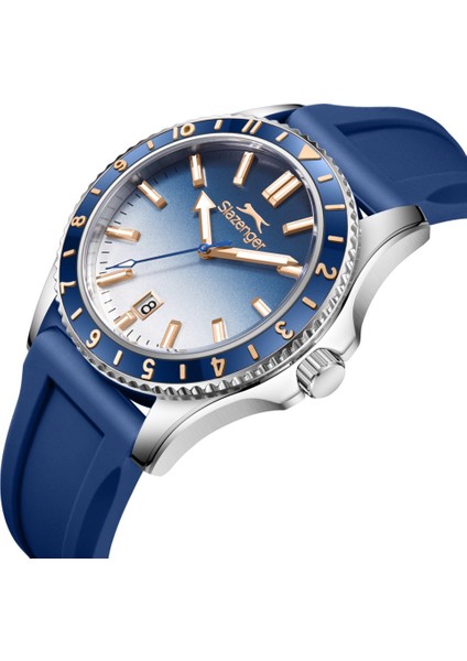 SL.09.2531.1.02 Silikon Kordon Çelik Kasa 10 Atm Suya Dayanıklı Lacivert Renk Erkek Kol Saati fiyatları