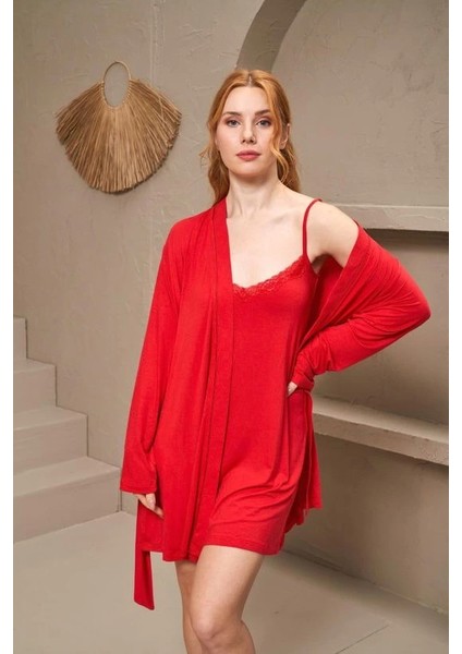 Pjs 25166 Kadın Gecelik Sabahlık Takım