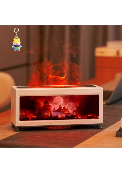 Cadılar Bayramı Balkabağı Hayalet Gaz Nemlendirici Kalıp Süsleme Simülasyonu Küçük Masaüstü Uçucu Yağalev Dağı Şömine Aromaterapi (Yurt Dışından)