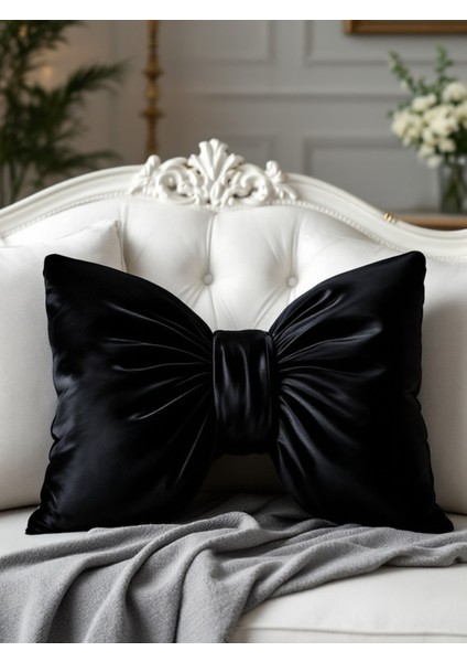 Kadife Fiyonk Görünümlü Dekoratif Yastık Dolgulu Fiyonk Kumaş Hediye Yastık Kırlent Minder fiyatları