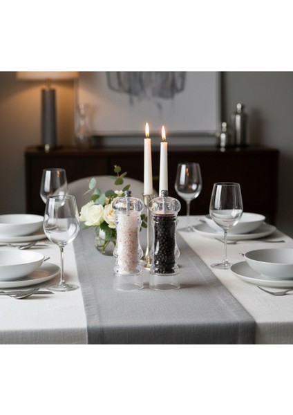 Akrilik Baharat Öğütücüsü, 18 cm 2 Adet, Büyük Boy Tuz Karabiber Değirmeni Öğütücü fiyatları