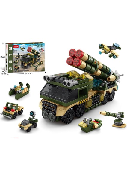 Yapı Taşları Küçük Parçacıklar Askeri Uçak Gemisi Tankı Swat Mech Altısı Bir Arada Çocuk Montaj Oyuncak (Yurt Dışından)