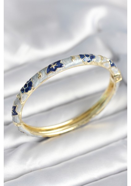 Mavi Renk Detaylı Mineli Kelepçe