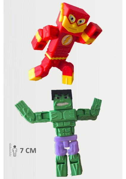 Minecraft The Flash ve Hulk Hareketli Eklemli Figür