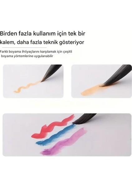 Fırça Seti, Tahrir Fırçası, Minyatür, Tezhip, Resim, Suluboya, Yağlı Boya, Akrilik-7 Parça Set