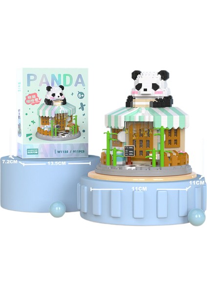 Ulusal Hazine Dev Panda Huahua Menglan Guolai Çizgi Film Bebeği Yapı Taşları Eğitici Montaj Oyuncak (Yurt Dışından)