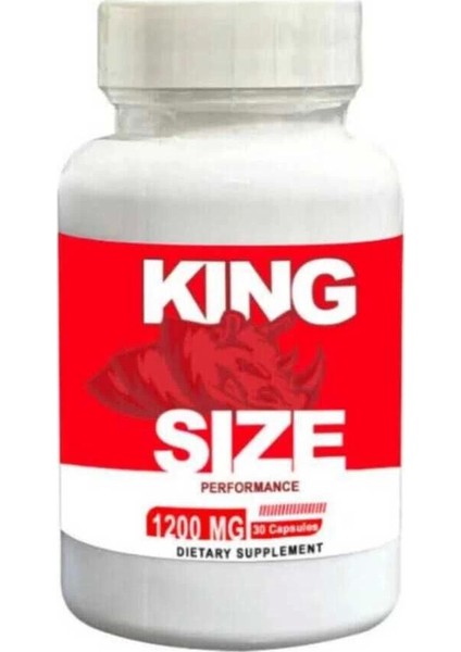King Size 1200 Mg Erkeklere Özel Yoğun Sertliği ve Kuvveti Arttıran 30 Lu Takviye