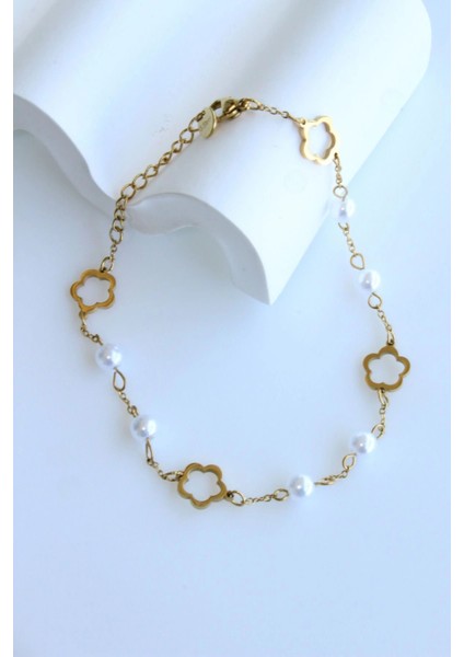 Incili Yonca Model Kadın Çelik Halhal indirimleri