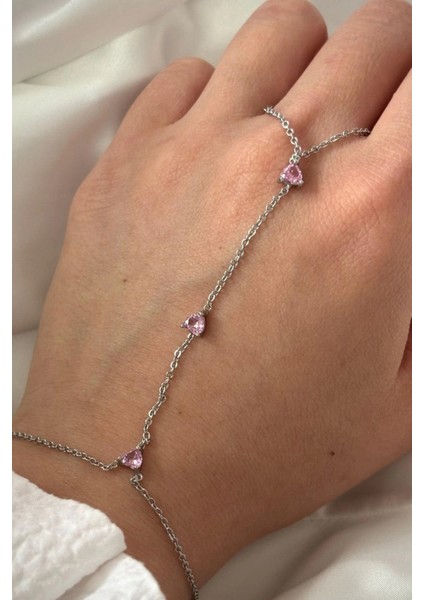 Pembe Zirkon Taşlı Tasarım Kadın Şahmeran modelleri