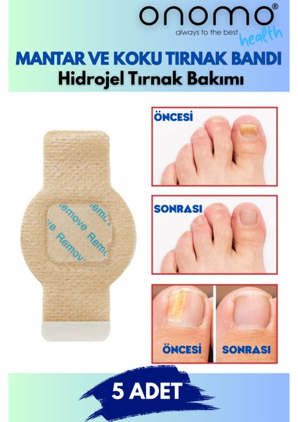 Health Tırnak Mantarı Bandı, Hidrojel Tırnak Bakımı 5 Adet