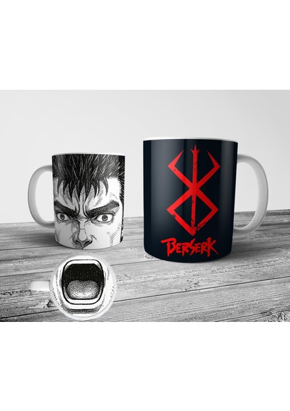 Guts Berserk Alt Tabanı Ağız Desenli Kupa Bardak fiyatları